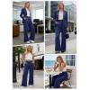 imageANRABESS Women Wide Leg Dress Pants 2026 Summer High Waisted Business Casual Work Trousers Dressy Office Palazzo Pants SlacksDeep Blue