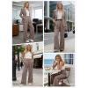 imageANRABESS Women Wide Leg Dress Pants 2026 Summer High Waisted Business Casual Work Trousers Dressy Office Palazzo Pants SlacksLight Brown
