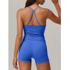 imageANRABESS Women Workout Sets Build in Bra 2 Piece Outfits Tank Tops Tummy Control Shorts Yoga Gym Active Wear Clothing SetRoyal Blue