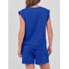 imageANRABESS Womens 2 Piece Shorts Sets 2026 Summer Casual Cap Sleeve Top Matching Lounge Outfits Travel Beach Vacation ClothesRoyal Blue