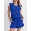 imageANRABESS Womens 2 Piece Shorts Sets 2026 Summer Casual Cap Sleeve Top Matching Lounge Outfits Travel Beach Vacation ClothesRoyal Blue