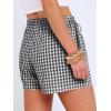 imageANRABESS Womens Boxer Shorts Summer Gingham Striped Drawstring Pajama Lounge Shorts With Pockets Trendy Cute Beach BottomsBlack White Plaid