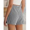 imageANRABESS Womens Boxer Shorts Summer Gingham Striped Drawstring Pajama Lounge Shorts With Pockets Trendy Cute Beach BottomsBlack White Stripe