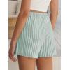 imageANRABESS Womens Boxer Shorts Summer Gingham Striped Drawstring Pajama Lounge Shorts With Pockets Trendy Cute Beach BottomsGreen White Stripe