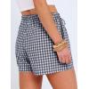 imageANRABESS Womens Boxer Shorts Summer Gingham Striped Drawstring Pajama Lounge Shorts With Pockets Trendy Cute Beach BottomsNavy Blue White Plaid
