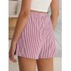 imageANRABESS Womens Boxer Shorts Summer Gingham Striped Drawstring Pajama Lounge Shorts With Pockets Trendy Cute Beach BottomsRed White Stripe