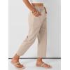 imageANRABESS Womens Capri Pants 2026 Summer Casual Elastic High Waisted Lounge Cropped Tapered Ankle Beach Trousers Work OutfitsBeige