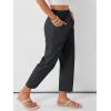 imageANRABESS Womens Capri Pants 2026 Summer Casual Elastic High Waisted Lounge Cropped Tapered Ankle Beach Trousers Work OutfitsBlack