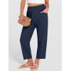 imageANRABESS Womens Capri Pants 2026 Summer Casual Elastic High Waisted Lounge Cropped Tapered Ankle Beach Trousers Work OutfitsNavy Blue