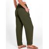imageANRABESS Womens Casual Cropped Pants Drawstring Elastic Waist 2026 Summer Loose Ankle Work Trousers with PocketsArmy Green