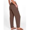 imageANRABESS Womens Casual Cropped Pants Drawstring Elastic Waist 2026 Summer Loose Ankle Work Trousers with PocketsBrown