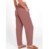 imageANRABESS Womens Casual Cropped Pants Drawstring Elastic Waist 2026 Summer Loose Ankle Work Trousers with PocketsDusty Rose