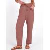 imageANRABESS Womens Casual Cropped Pants Drawstring Elastic Waist 2026 Summer Loose Ankle Work Trousers with PocketsDusty Rose