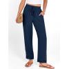 imageANRABESS Womens Casual Cropped Pants Drawstring Elastic Waist 2026 Summer Loose Ankle Work Trousers with PocketsNavy Blue