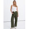 imageANRABESS Womens Casual Pants High Waisted Elastic Waist Straight Leg Trousers 2026 Summer Loose Fit Lounge Pants with PocketsArmy Green