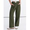 imageANRABESS Womens Casual Pants High Waisted Elastic Waist Straight Leg Trousers 2026 Summer Loose Fit Lounge Pants with PocketsArmy Green