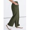 imageANRABESS Womens Casual Pants High Waisted Elastic Waist Straight Leg Trousers 2026 Summer Loose Fit Lounge Pants with PocketsArmy Green