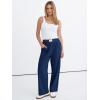 imageANRABESS Womens Casual Pants High Waisted Elastic Waist Straight Leg Trousers 2026 Summer Loose Fit Lounge Pants with PocketsNavy Blue