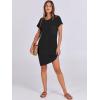 imageANRABESS Womens Casual Summer Ribbed Knit Tunic Tshirt Mini Dresses 2026 Trendy Crewneck Short Sleeve Beach Loose Shift DressBlack