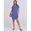 imageANRABESS Womens Casual Summer Ribbed Knit Tunic Tshirt Mini Dresses 2026 Trendy Crewneck Short Sleeve Beach Loose Shift DressBlue