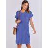 imageANRABESS Womens Casual Summer Ribbed Knit Tunic Tshirt Mini Dresses 2026 Trendy Crewneck Short Sleeve Beach Loose Shift DressBlue