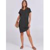 imageANRABESS Womens Casual Summer Ribbed Knit Tunic Tshirt Mini Dresses 2026 Trendy Crewneck Short Sleeve Beach Loose Shift DressDark Gray