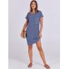 imageANRABESS Womens Casual Summer Ribbed Knit Tunic Tshirt Mini Dresses 2026 Trendy Crewneck Short Sleeve Beach Loose Shift DressDrak Blue