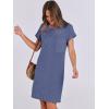 imageANRABESS Womens Casual Summer Ribbed Knit Tunic Tshirt Mini Dresses 2026 Trendy Crewneck Short Sleeve Beach Loose Shift DressDrak Blue