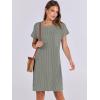 imageANRABESS Womens Casual Summer Ribbed Knit Tunic Tshirt Mini Dresses 2026 Trendy Crewneck Short Sleeve Beach Loose Shift DressGray Green