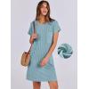 imageANRABESS Womens Casual Summer Ribbed Knit Tunic Tshirt Mini Dresses 2026 Trendy Crewneck Short Sleeve Beach Loose Shift DressLight Blue