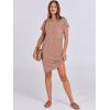 imageANRABESS Womens Casual Summer Ribbed Knit Tunic Tshirt Mini Dresses 2026 Trendy Crewneck Short Sleeve Beach Loose Shift DressLight Brown