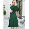 imageANRABESS Womens Cocktail Dress Semi Formal Wedding Guest Wrap Midi Dresses Summer Western High Low Ruffled Valentines DressDark Green