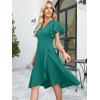 imageANRABESS Womens Cocktail Dress Semi Formal Wedding Guest Wrap Midi Dresses Summer Western High Low Ruffled Valentines DressLake