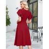 imageANRABESS Womens Cocktail Dress Semi Formal Wedding Guest Wrap Midi Dresses Summer Western High Low Ruffled Valentines DressRed