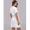 imageANRABESS Womens Dresses 2026 Summer Casual Short Sleeve Crew Neck Elastic Waist Mini T Shirt Dress with PocketsWhite