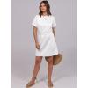 imageANRABESS Womens Dresses 2026 Summer Casual Short Sleeve Crew Neck Elastic Waist Mini T Shirt Dress with PocketsWhite