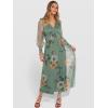 imageANRABESS Womens Floral Maxi Dress 2025 Fall V Neck Puff Long Sleeve Flowy Casual Wedding Guest Tea Party Tulle DressesDusty Olive Floral