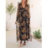 imageANRABESS Womens Floral Maxi Dress 2025 Fall V Neck Puff Long Sleeve Flowy Casual Wedding Guest Tea Party Tulle DressesFloral Black Yellow