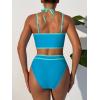 imageANRABESS Womens Halter Bikini Set Color Block Sporty Swimsuits Two Piece High Waist Bathing Suit Sexy Summer Beach Swim SuitsBlue