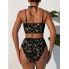 imageANRABESS Womens Halter Bikini Set Color Block Sporty Swimsuits Two Piece High Waist Bathing Suit Sexy Summer Beach Swim SuitsLeopard Print