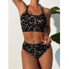 imageANRABESS Womens Halter Bikini Set Color Block Sporty Swimsuits Two Piece High Waist Bathing Suit Sexy Summer Beach Swim SuitsLeopard Print