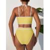 imageANRABESS Womens Halter Bikini Set Color Block Sporty Swimsuits Two Piece High Waist Bathing Suit Sexy Summer Beach Swim SuitsLight Yellow