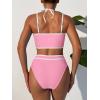 imageANRABESS Womens Halter Bikini Set Color Block Sporty Swimsuits Two Piece High Waist Bathing Suit Sexy Summer Beach Swim SuitsPink