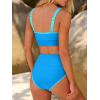 imageANRABESS Womens High Waisted Bikini Sets Two Piece Tummy Control Swimsuits High Cut Summer Beach Vacation Bathing SuitsBlue