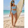 imageANRABESS Womens High Waisted Bikini Sets Two Piece Tummy Control Swimsuits High Cut Summer Beach Vacation Bathing SuitsBlue White Flower