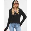 imageANRABESS Womens Long Sleeve Henley Tops Ribbed Knit Hoodie Shirts 2026 Spring Loose Fit Lightweight Hooded SweatersBlack