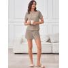 imageANRABESS Womens Lounge Pajamas Short Set 2026 Casual Summer 2 Piece Outfits Lightweight Loungewear ClothesBeige