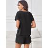 imageANRABESS Womens Lounge Pajamas Short Set 2026 Casual Summer 2 Piece Outfits Lightweight Loungewear ClothesBlack