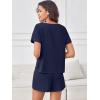 imageANRABESS Womens Lounge Pajamas Short Set 2026 Casual Summer 2 Piece Outfits Lightweight Loungewear ClothesDark Blue