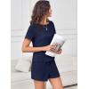 imageANRABESS Womens Lounge Pajamas Short Set 2026 Casual Summer 2 Piece Outfits Lightweight Loungewear ClothesDark Blue